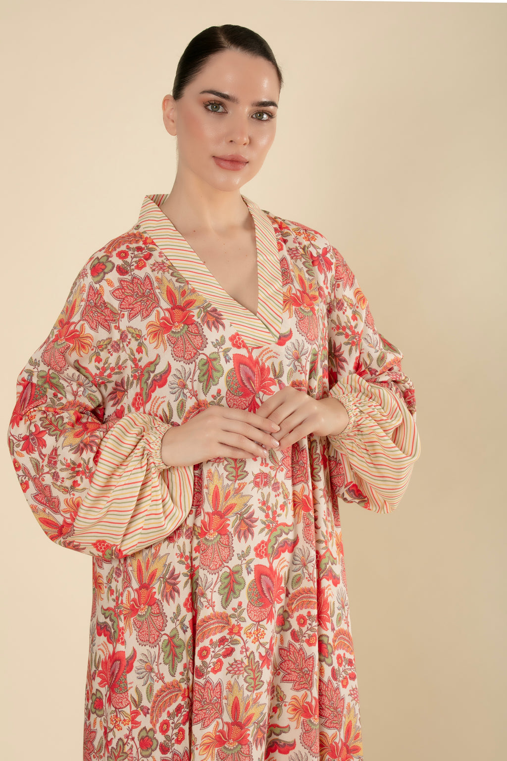 Summer Breeze Floral Elegance Jalabiya