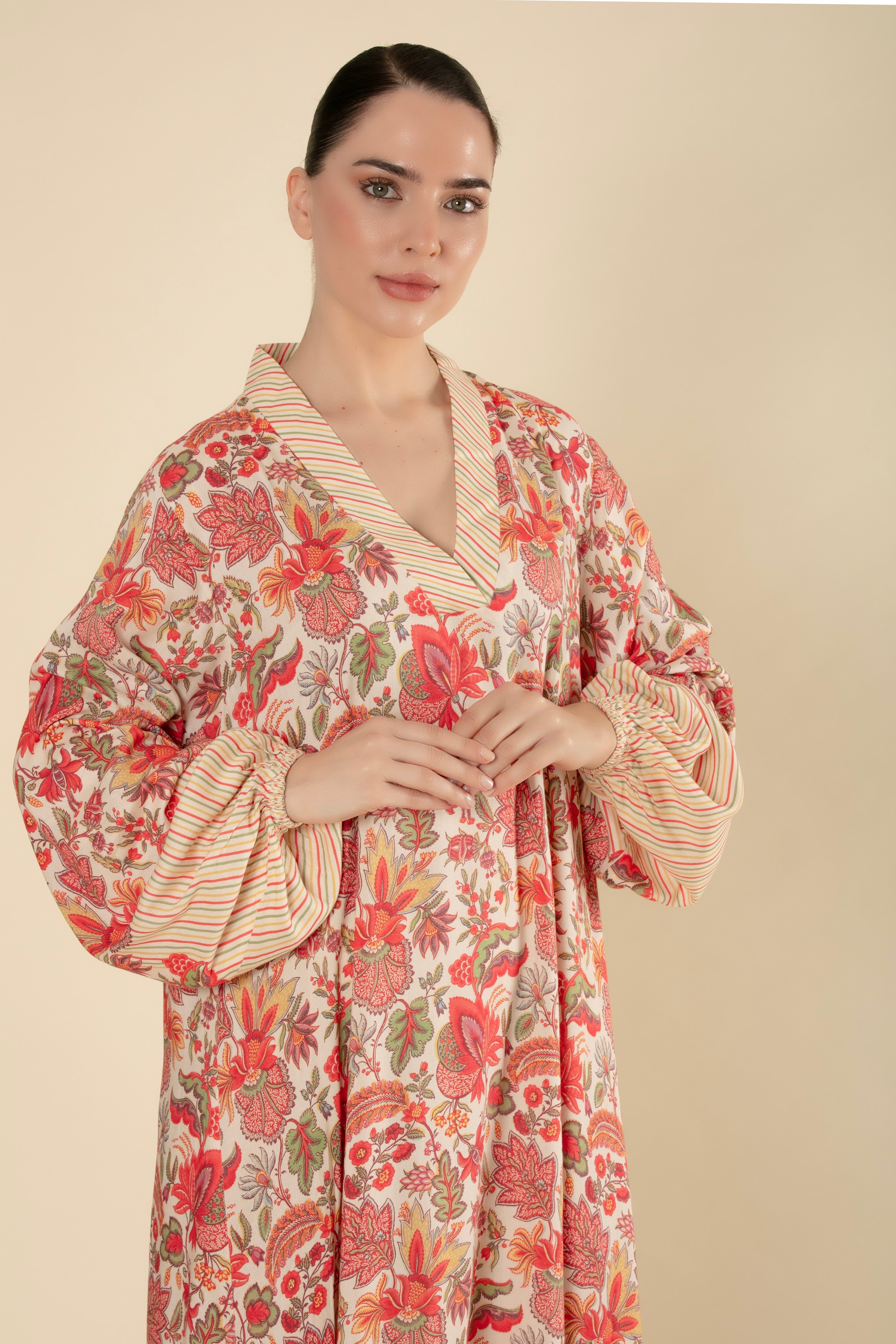 Summer Breeze Floral Elegance Jalabiya