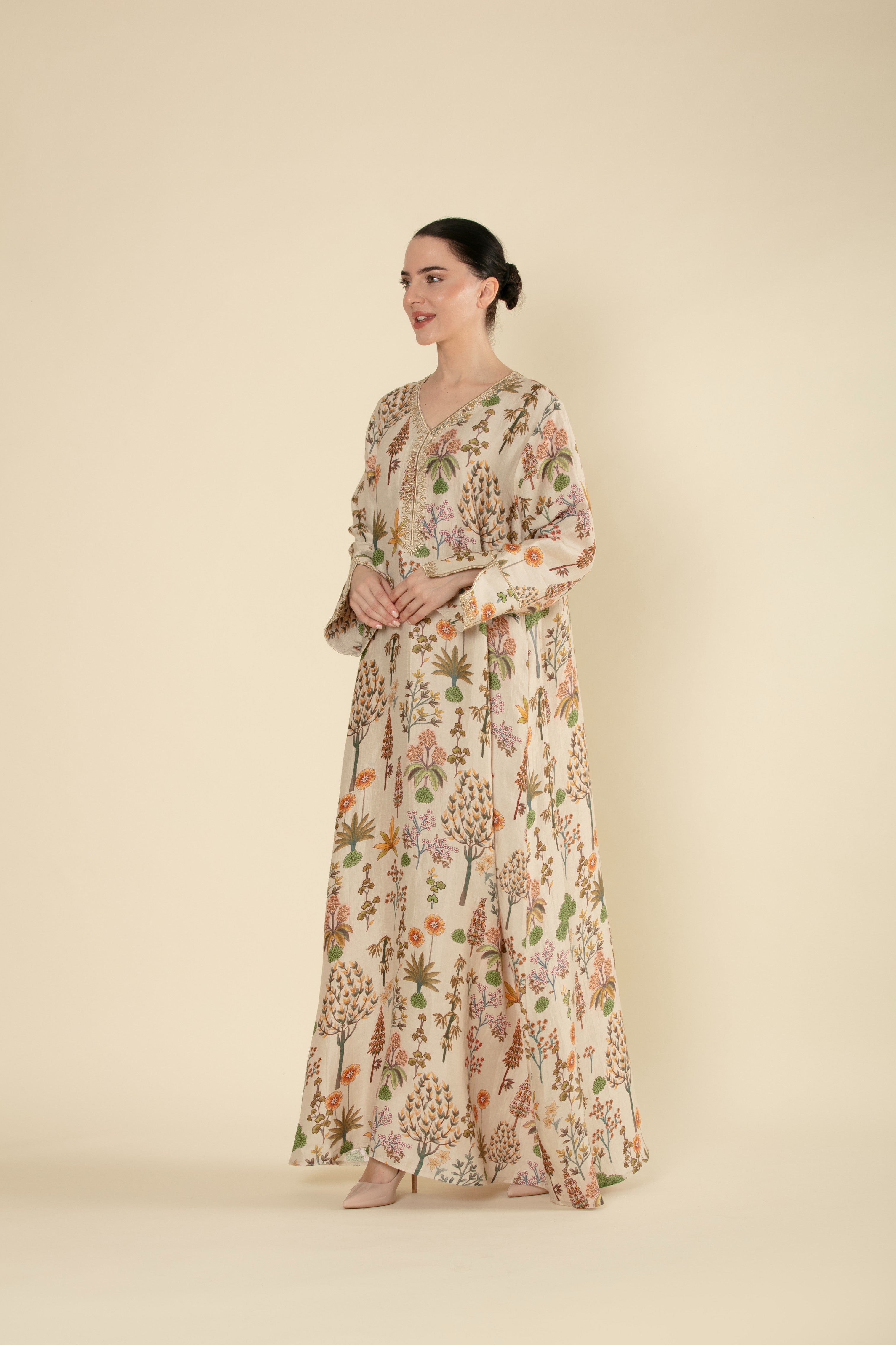Summer Breeze Floral Elegance Jalabiya