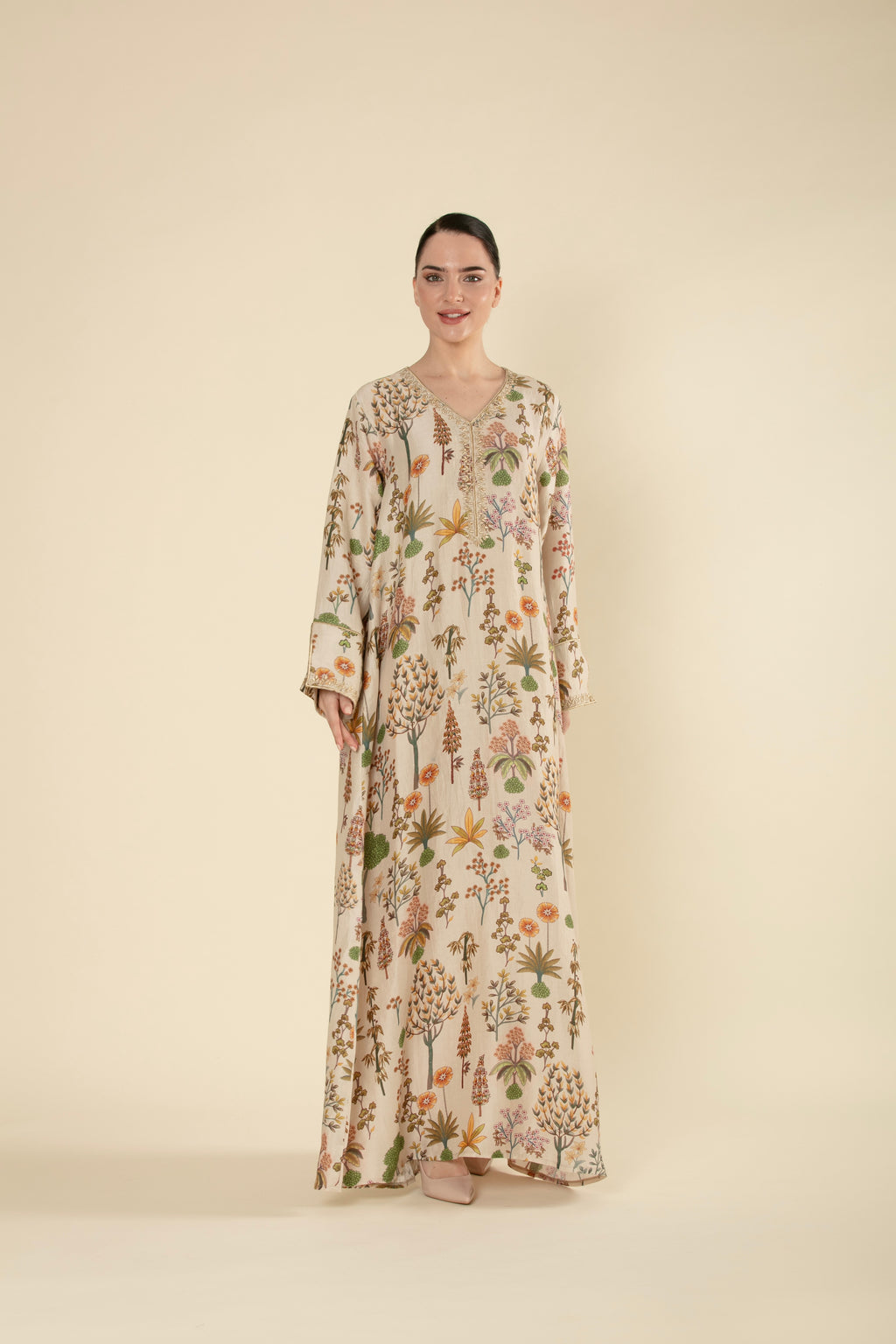 Summer Breeze Floral Elegance Jalabiya
