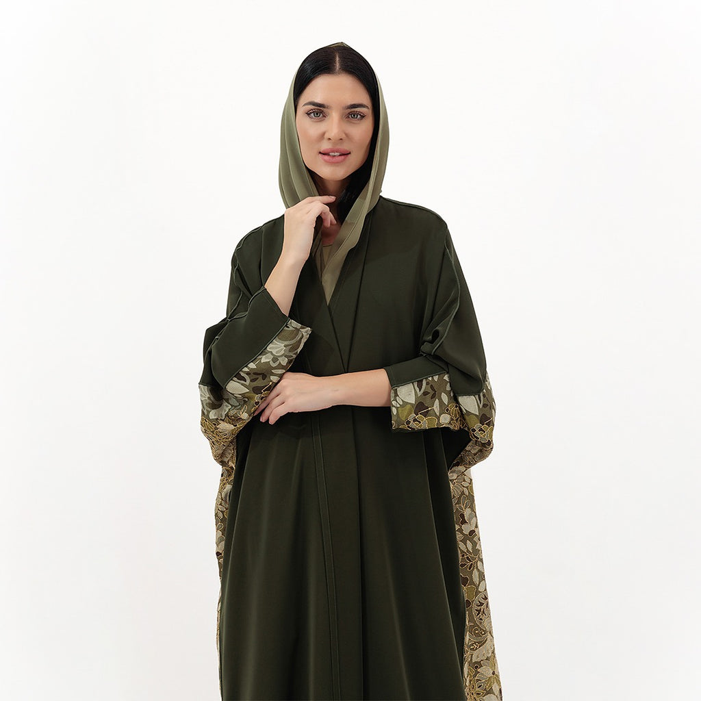 Floral Cascade Abaya