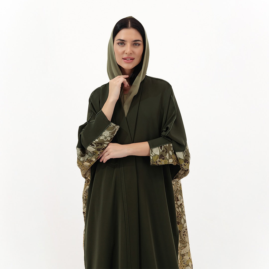Floral Cascade Abaya
