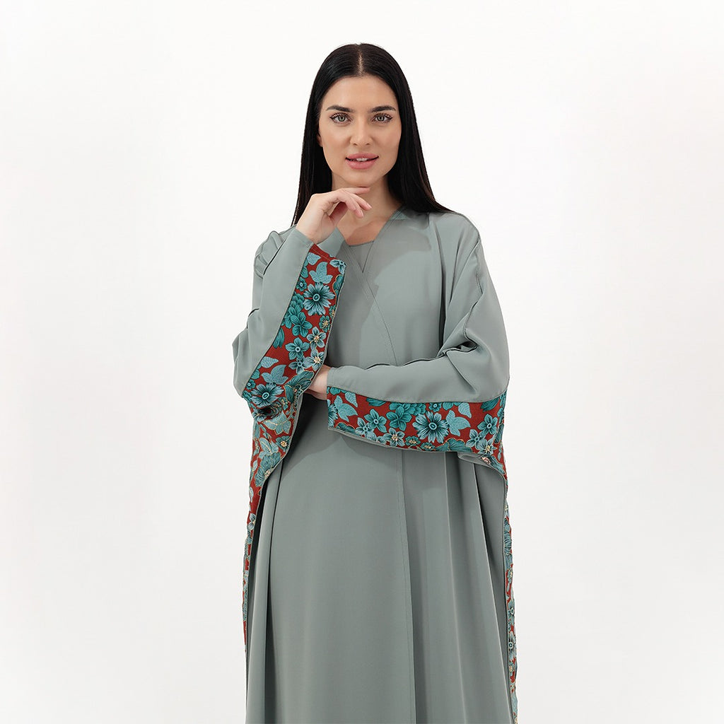 Floral Cascade Abaya